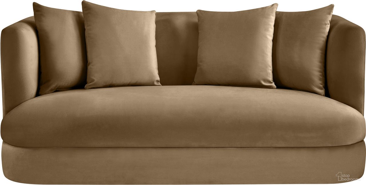 The appearance of Alder Velvet Loveseat In Beige Velvet designed by Meridian in the modern / contemporary interior design. This beige velvet piece of furniture was selected by 1StopBedrooms from Alder Collection to add a touch of cosiness and style into your home. Sku: 699Beige-L. Material: Velvet.