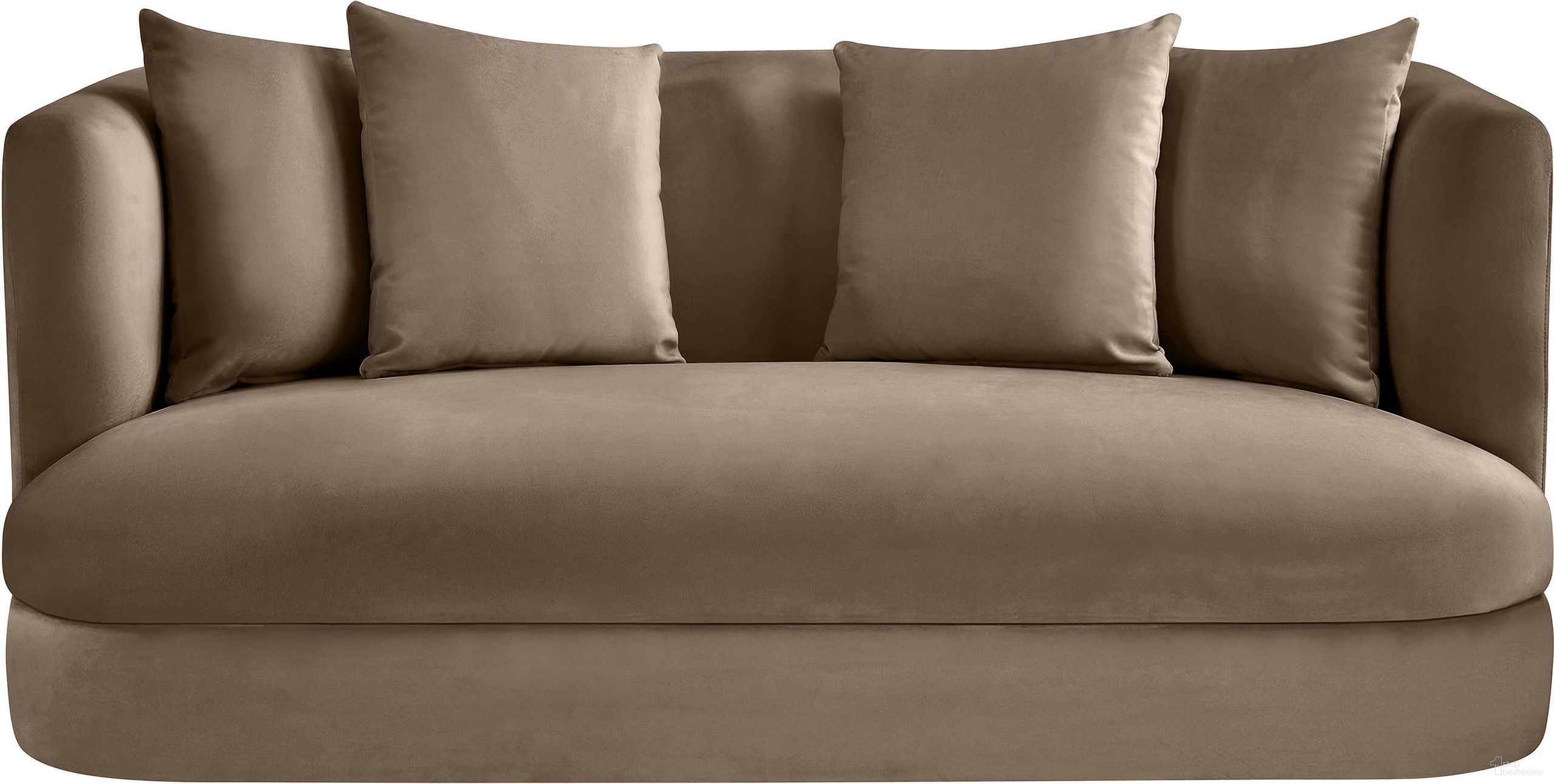 The appearance of Alder Velvet Loveseat In Taupe designed by Meridian in the modern / contemporary interior design. This taupe piece of furniture was selected by 1StopBedrooms from Alder Collection to add a touch of cosiness and style into your home. Sku: 699Taupe-L. Material: Velvet.
