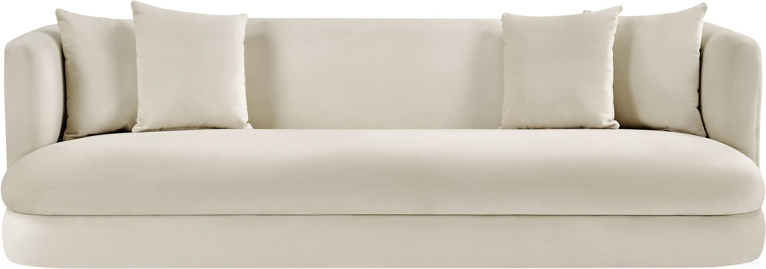 The appearance of Alder Velvet Sofa In Cream Velvet designed by Meridian in the modern / contemporary interior design. This cream velvet piece of furniture was selected by 1StopBedrooms from Alder Collection to add a touch of cosiness and style into your home. Sku: 699Cream-S. Material: Velvet.