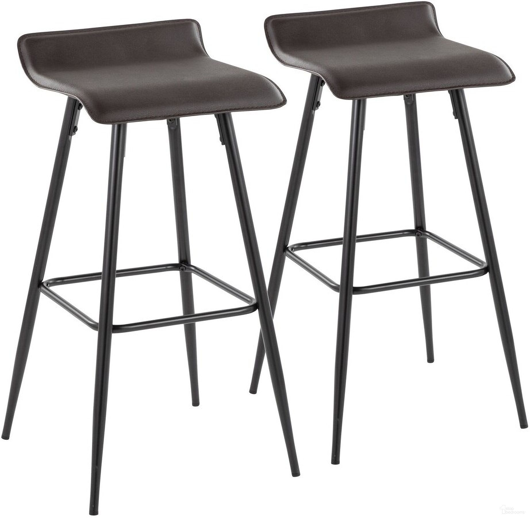 The appearance of Ale Fixed Height Bar Stool Set of 2 In Espresso designed by Lumisource in the modern / contemporary interior design. This espresso piece of furniture was selected by 1StopBedrooms from Ale Collection to add a touch of cosiness and style into your home. Sku: B30-ALE BKE2. Material: Leather.