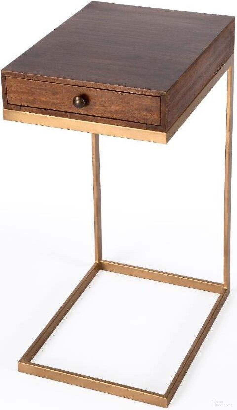The appearance of Alec 1 Drawer C Shaped End Table In Loft designed by Butler Specialty Company in the modern / contemporary interior design. This loft piece of furniture  was selected by 1StopBedrooms from Alec Collection to add a touch of cosiness and style into your home. Sku: 5643140. Material: Wood.