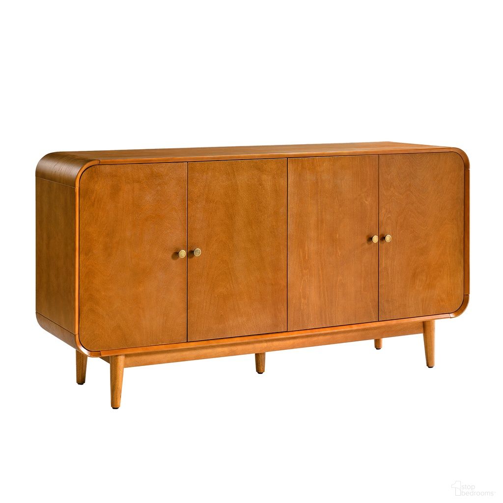 The appearance of Alee Sideboard In Acorn designed by Karat Home in the modern / contemporary interior design. This acorn piece of furniture was selected by 1StopBedrooms from Alee Collection to add a touch of cosiness and style into your home. Sku: SBSD1371-ACR. Material: Engineered Wood.