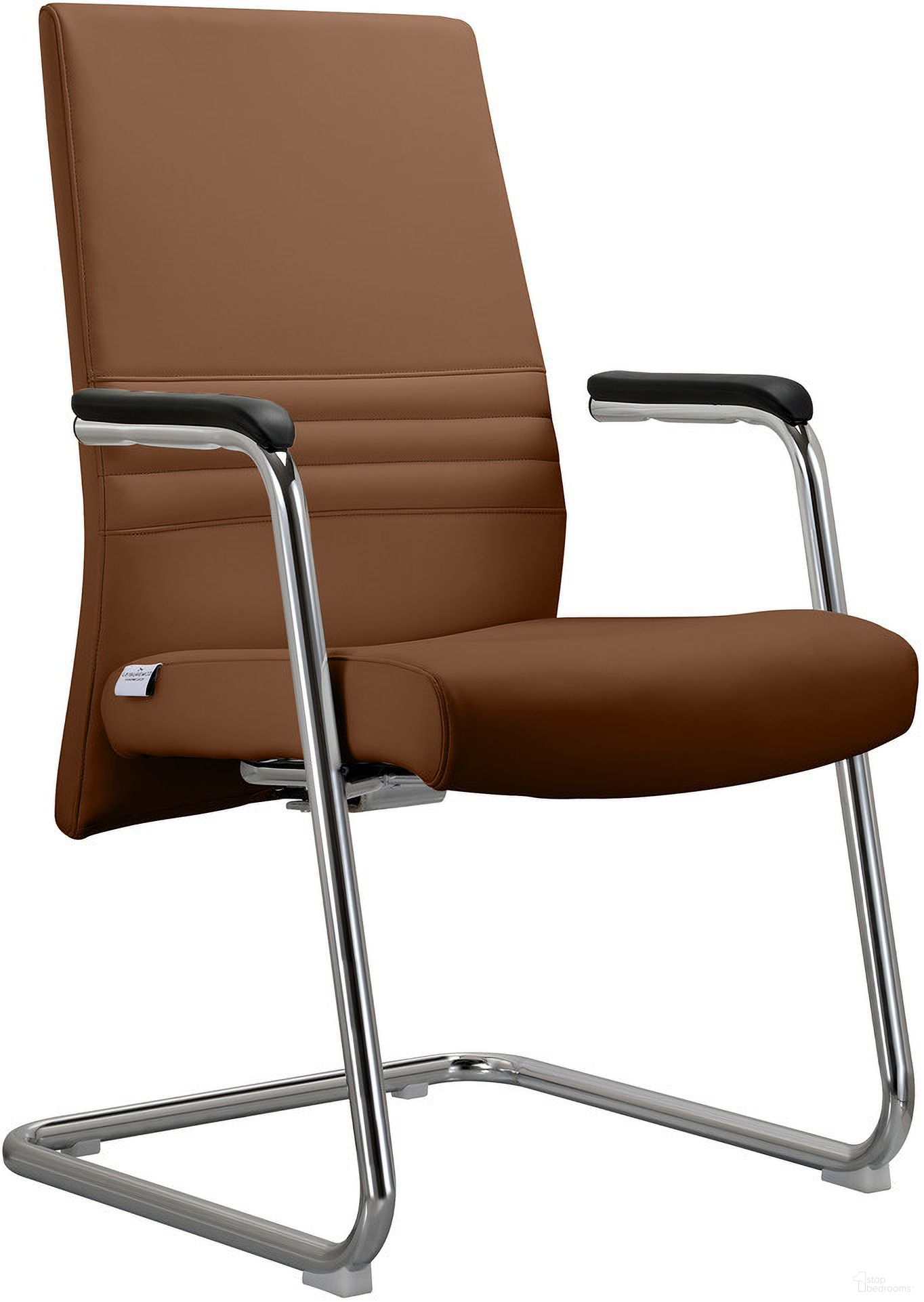 The appearance of Aleen Series Guest Office Chair In Dark Brown Leather designed by LeisureMod in the modern / contemporary interior design. This dark brown piece of furniture was selected by 1StopBedrooms from Aleen Collection to add a touch of cosiness and style into your home. Sku: AGO19DBRL. Material: Leather.