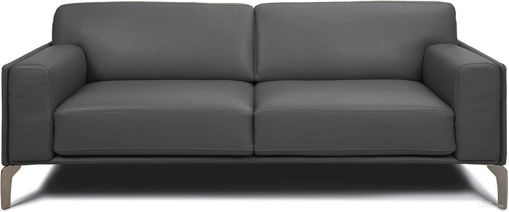 The appearance of Alessia Dark Grey Leather Sofa designed by Bellini Modern Living in the transitional interior design. This gray piece of furniture  was selected by 1StopBedrooms from Alessia Collection to add a touch of cosiness and style into your home. Sku: Alessia S DGY.