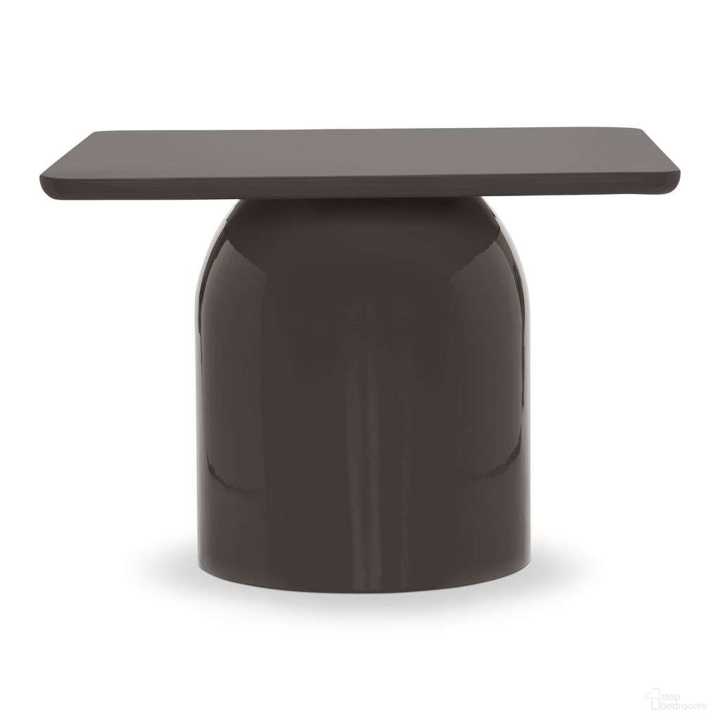 Alessia Square Coffee Table In Deep Umber Brown
