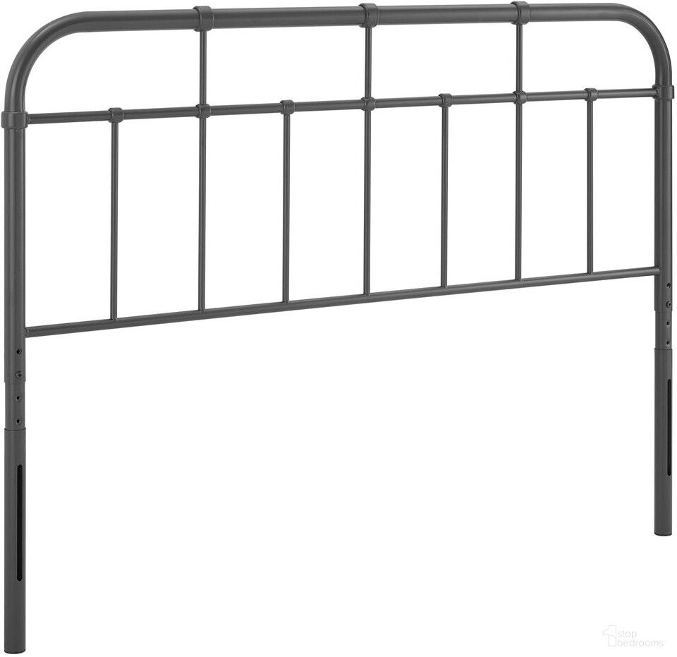 Alessia Twin Metal Headboard In Gray