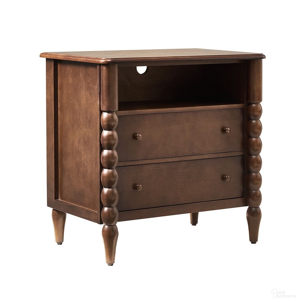 The appearance of Alex 28"W 3-Drawer Nightstand In Walnut designed by Karat Home in the rustic / southwestern interior design. This walnut piece of furniture was selected by 1StopBedrooms from Alex Collection to add a touch of cosiness and style into your home. Sku: NSRB1439-WAL. Material: Solid Wood.