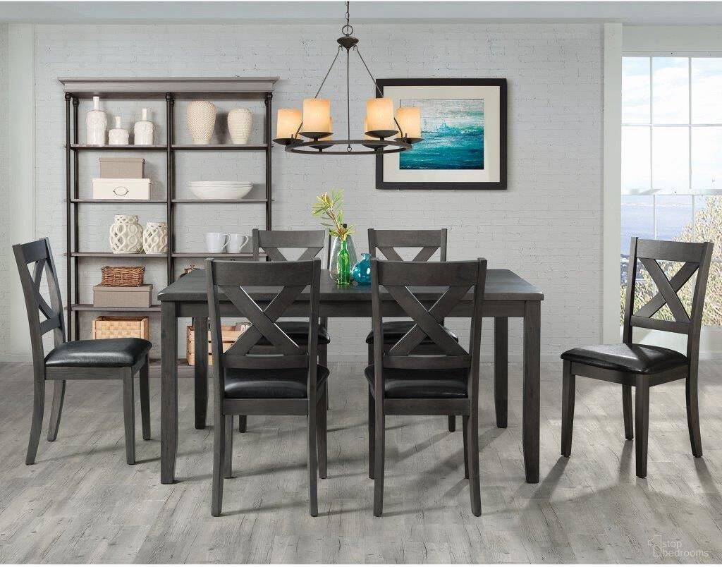 The appearance of Alexa Gray 7 Piece Counter Height Dining Set designed by Picket House in the transitional interior design. This gray piece of furniture was selected by 1StopBedrooms from Alexa Collection to add a touch of cosiness and style into your home. Sku: DAX4007CS. Material: Wood.