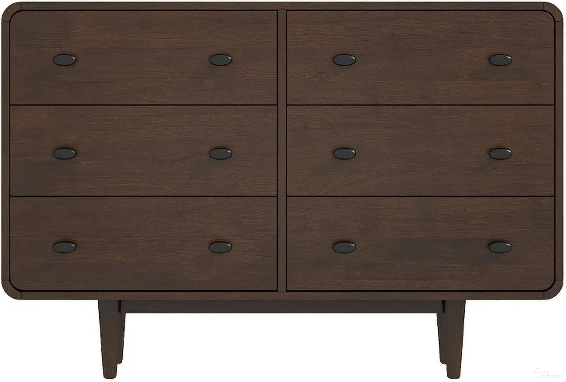 The appearance of Alexa Mid Century Modern Brown Dresser With 6 Drawers designed by Ashcroft Furniture in the transitional interior design. This brown piece of furniture was selected by 1StopBedrooms from Alexa Collection to add a touch of cosiness and style into your home. Sku: DRS00700502. Material: Wood.