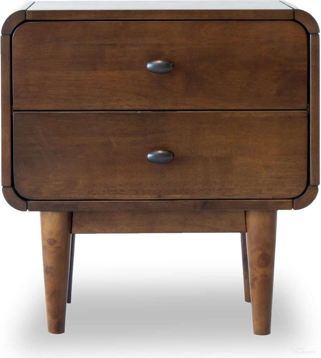 The appearance of Alexa Mid Century Modern Brown Night Stand designed by Ashcroft Furniture in the transitional interior design. This brown piece of furniture  was selected by 1StopBedrooms from Alexa Collection to add a touch of cosiness and style into your home. Sku: NST00700601. Material: Wood.