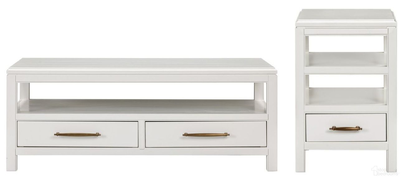 The appearance of Alexander Occasional Table Set In White designed by Aspenhome in the transitional interior design. This white piece of furniture  was selected by 1StopBedrooms from Alexander Collection to add a touch of cosiness and style into your home. Sku: I3014-9100-WHI;I3014-9130-WHI. Material: Wood.
