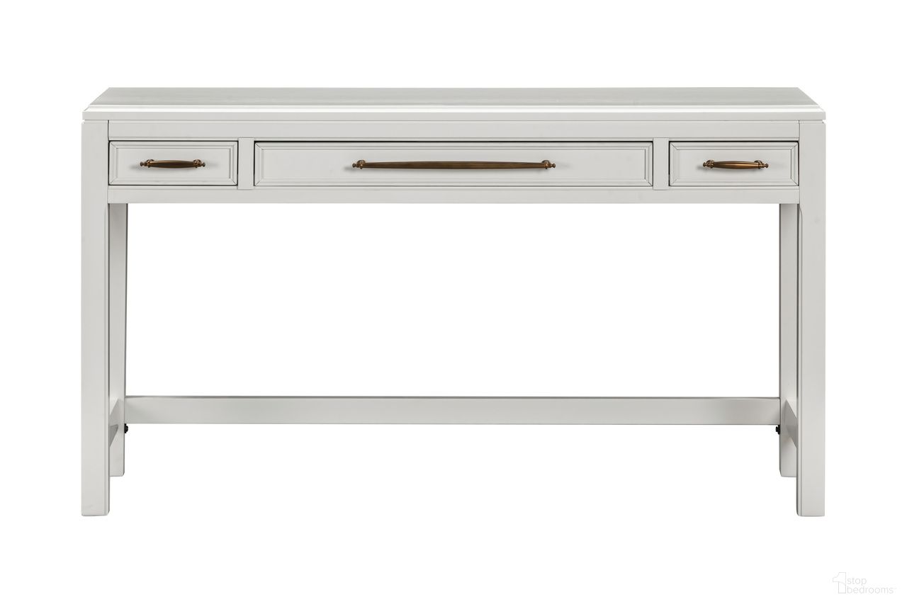 The appearance of Alexander Sofa Table Writing Desk In White designed by Aspenhome in the transitional interior design. This white piece of furniture was selected by 1StopBedrooms from Alexander Collection to add a touch of cosiness and style into your home. Sku: I3014-9150-WHI. Material: Wood.