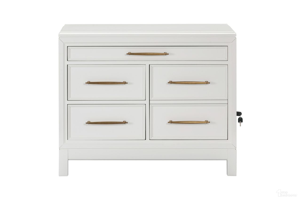 The appearance of Alexander Workstation Combo File In White designed by Aspenhome in the transitional interior design. This white piece of furniture was selected by 1StopBedrooms from Alexander Collection to add a touch of cosiness and style into your home. Sku: I3014-378-WHI. Material: Wood.