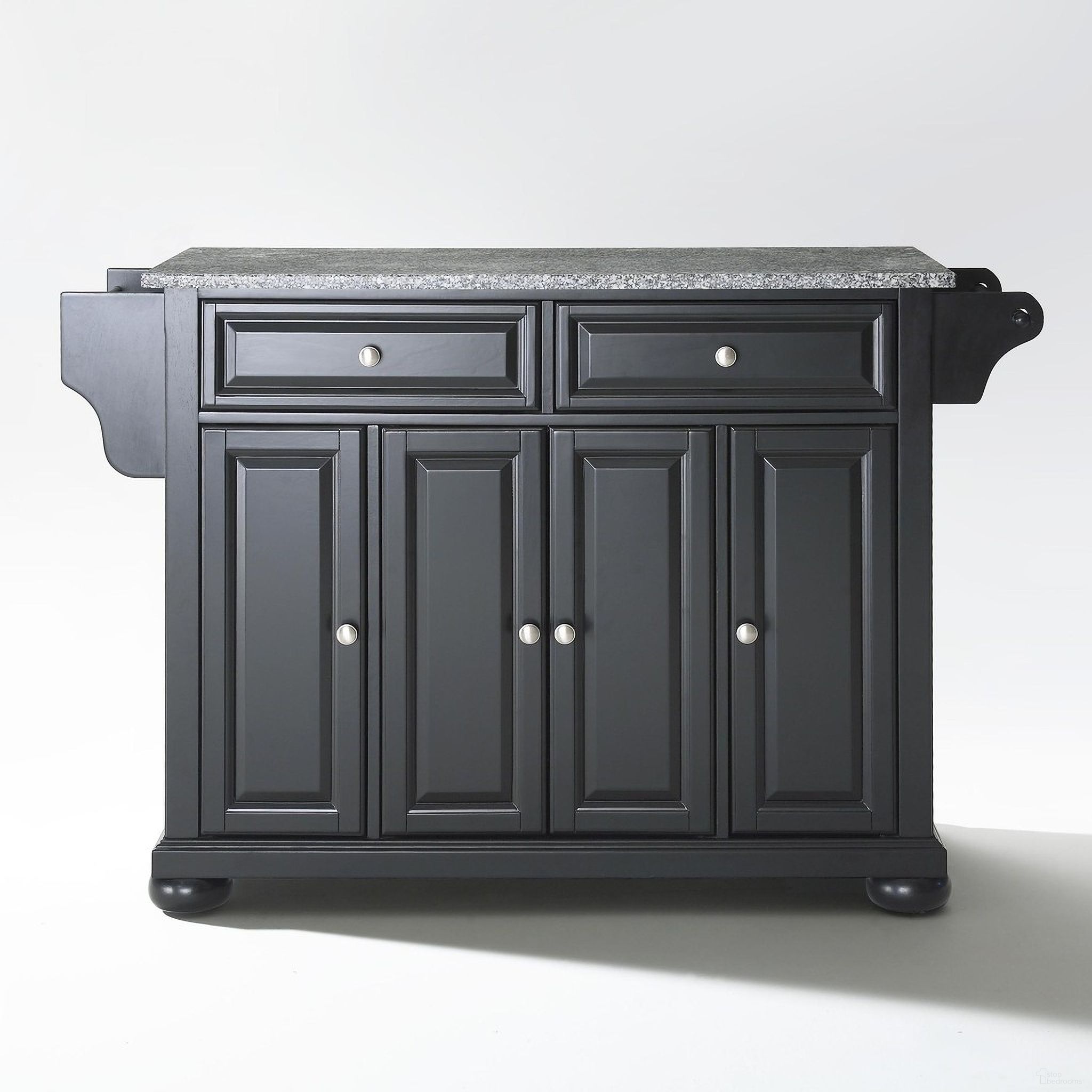 The appearance of Alexandria Granite Top Full Size Kitchen Island/Cart In Black and Gray designed by Crosley Brands in the traditional interior design. This black and gray piece of furniture was selected by 1StopBedrooms from Alexandria Collection to add a touch of cosiness and style into your home. Sku: CF3001-BK;CF0301-GG;CF0101-BK. Material: Solid Granite.