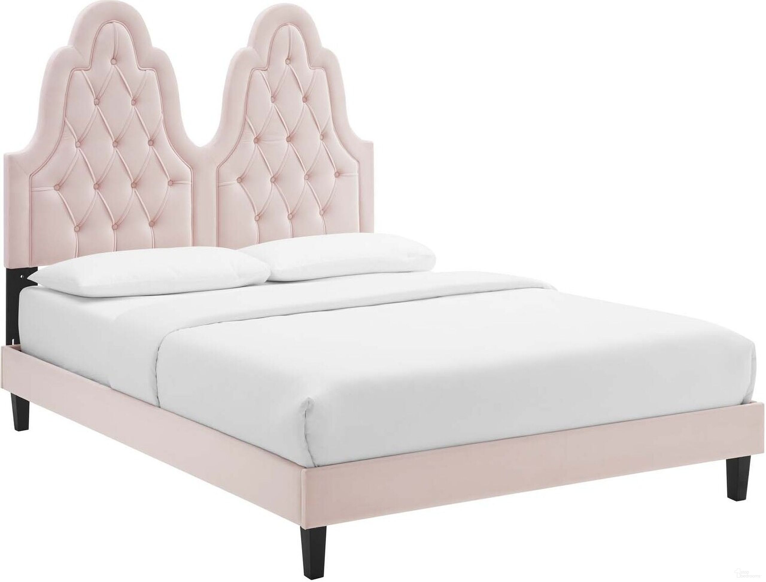 The appearance of Alexandria Tufted Performance Velvet Twin Platform Bed In Pink designed by Modway in the modern / contemporary interior design. This pink piece of furniture was selected by 1StopBedrooms from Alexandria Collection to add a touch of cosiness and style into your home. Sku: MOD-6264-PNK;MOD-6413-PNK. Bed Type: Platform Bed. Bed Size: Twin. Material: MDF.