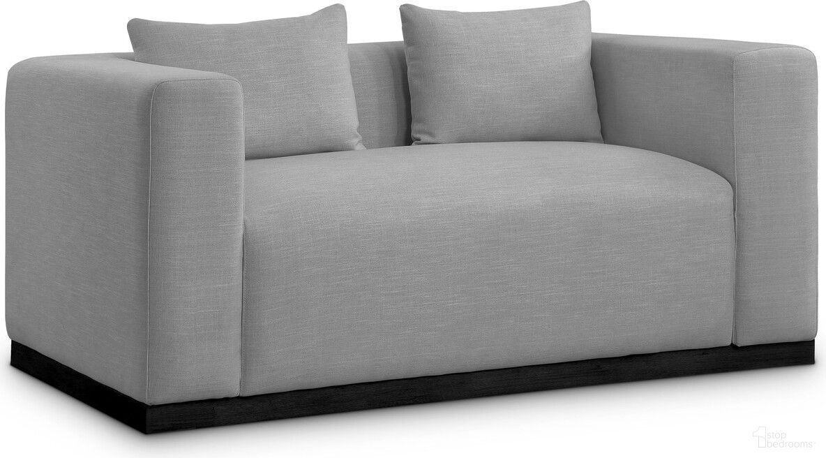 The appearance of Alfie Linen Textured Fabric Loveseat In Grey designed by Meridian in the modern / contemporary interior design. This grey piece of furniture was selected by 1StopBedrooms from Alfie Collection to add a touch of cosiness and style into your home. Sku: 642Grey-L. Material: Rubberwood.