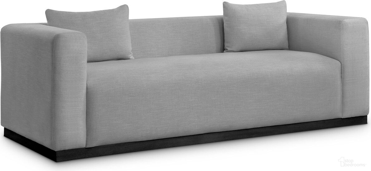 The appearance of Alfie Linen Textured Fabic Sofa In Grey designed by Meridian in the modern / contemporary interior design. This grey piece of furniture  was selected by 1StopBedrooms from Alfie Collection to add a touch of cosiness and style into your home. Sku: 642Grey-S. Material: Rubberwood.