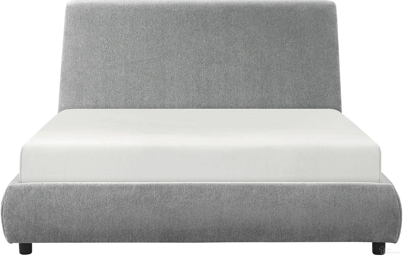 Alford California King Platform Bed In Gray