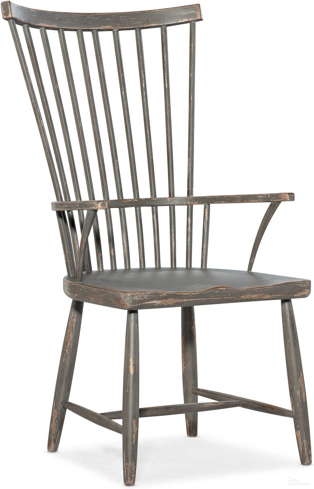 The appearance of Alfresco Marzano Windsor Arm Chair Set of 2 designed by Hooker in the transitional interior design. This gray piece of furniture  was selected by 1StopBedrooms from Alfresco Collection to add a touch of cosiness and style into your home. Sku: 6025-75302-95. Chair Type: Arm Chair. Material: Hardwood.