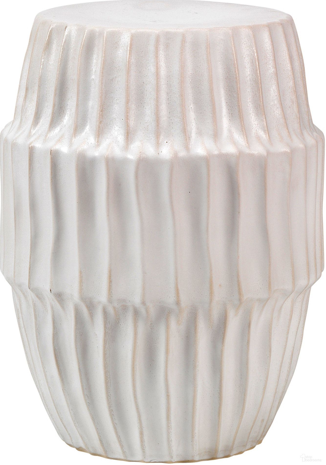 The appearance of Algae Side Table in White Ombre Ceramic designed by Jamie Young Company in the coastal interior design. This white piece of furniture  was selected by 1StopBedrooms from  to add a touch of cosiness and style into your home. Sku: 20ALGA-STWH. Material: Ceramic.