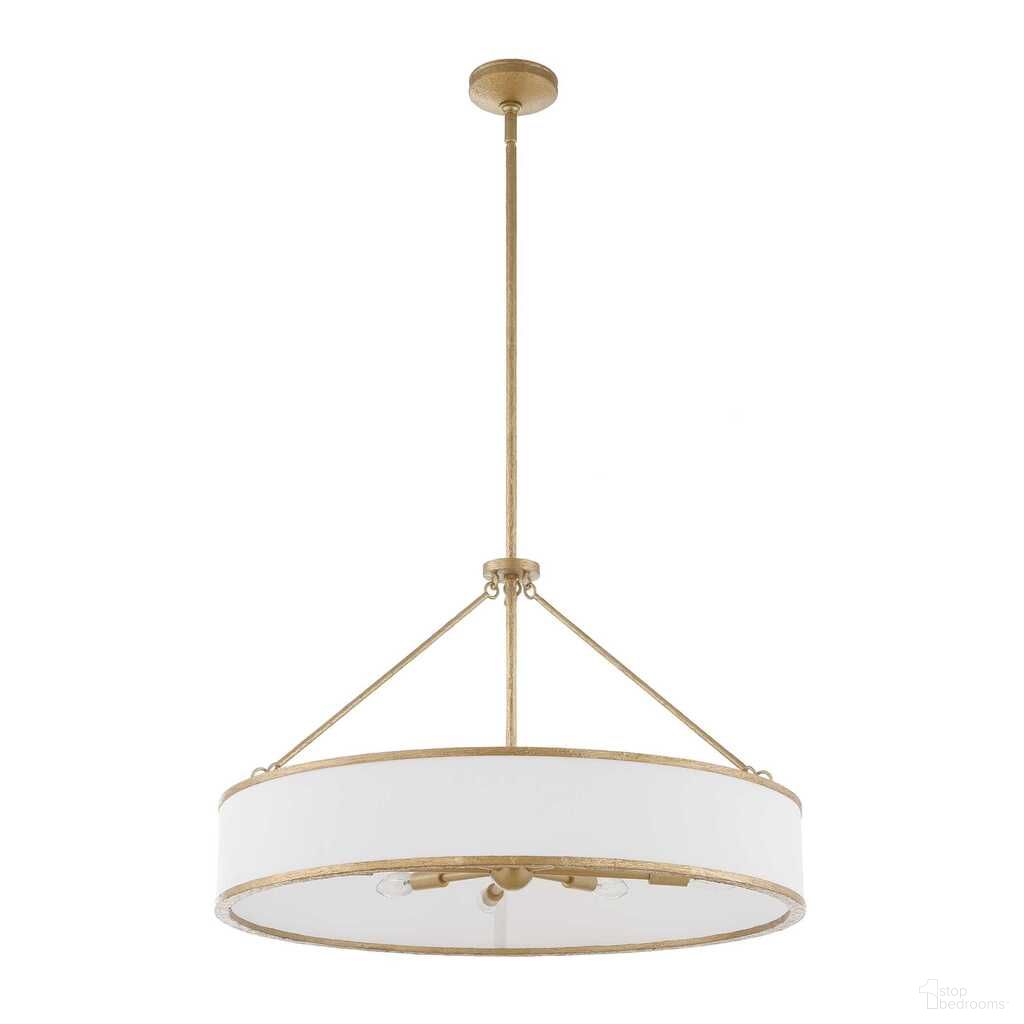 The appearance of Algiers 8 Light Drum Pendant In Gold and White designed by Uttermost in the coastal interior design. This gold and white piece of furniture was selected by 1StopBedrooms from Algiers Collection to add a touch of cosiness and style into your home. Sku: 21639. Material: Iron.