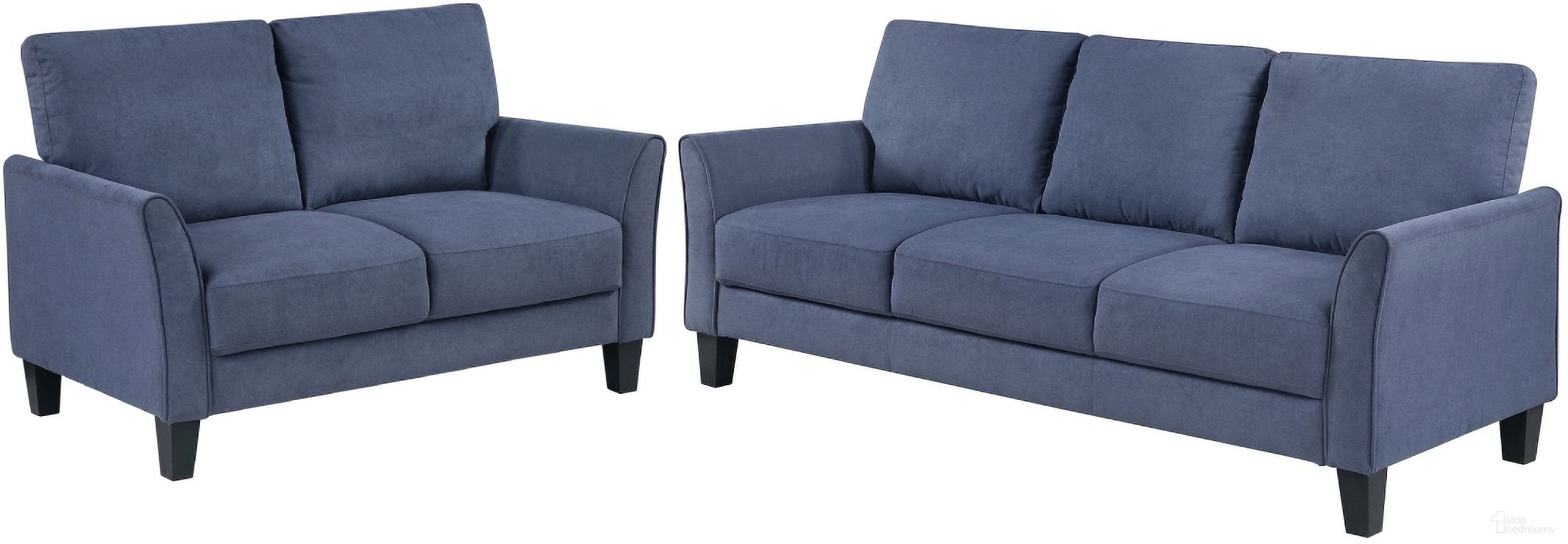 The appearance of Aliana Living Room Set In Blue designed by Homelegance in the modern / contemporary interior design. This blue piece of furniture was selected by 1StopBedrooms from Aliana Collection to add a touch of cosiness and style into your home. Sku: 9519BUE-3;9519BUE-2. Material: Textured.