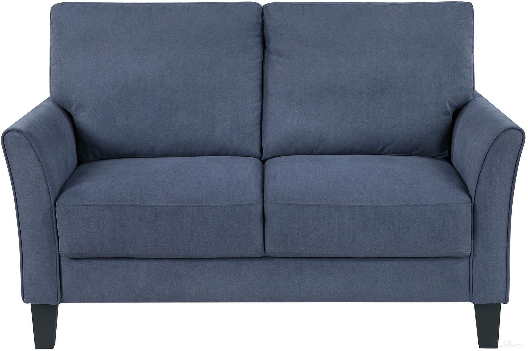 The appearance of Aliana Loveseat In Blue designed by Homelegance in the transitional interior design. This blue piece of furniture was selected by 1StopBedrooms from Aliana Collection to add a touch of cosiness and style into your home. Sku: 9519BUE-2. Material: Textured.