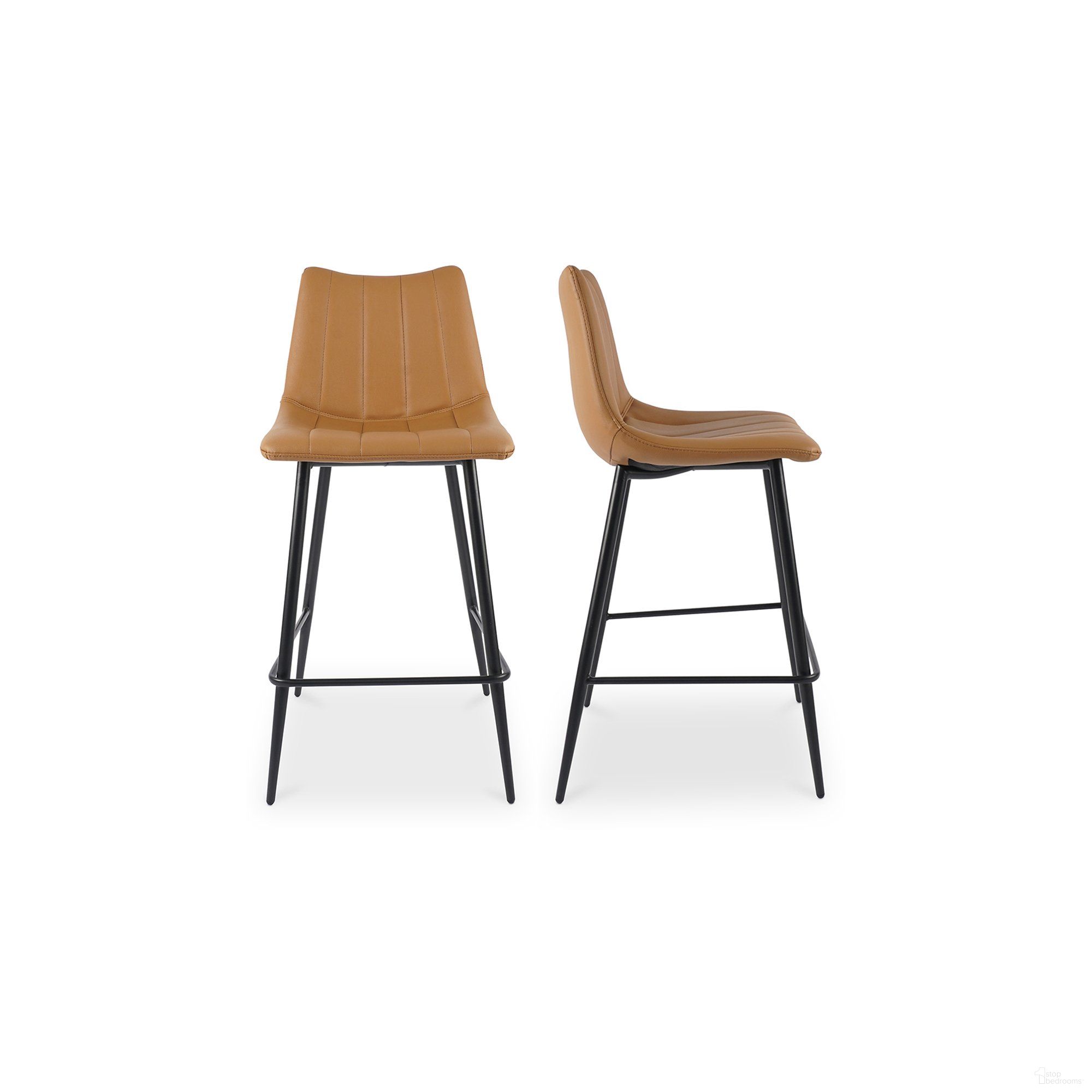 Alibi Counter Stool Set Of 2 In Tan