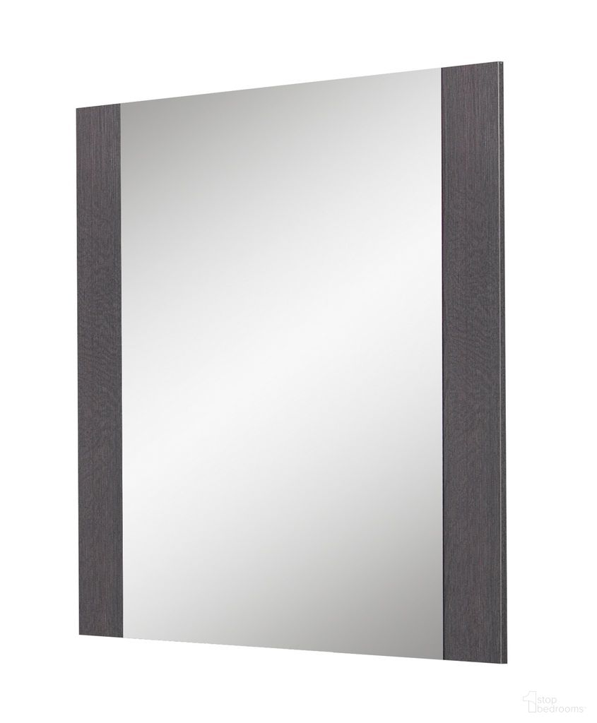 The appearance of Alice Matte Gray Mirror designed by J&M in the modern / contemporary interior design. This matte piece of furniture  was selected by 1StopBedrooms from Alice Matte Gray Collection to add a touch of cosiness and style into your home. Sku: 15544-M. Material: Wood.