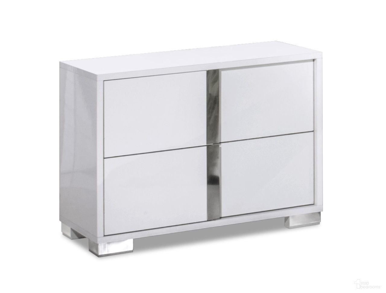 The appearance of Alice White Left Facing Nightstand designed by J&M in the modern / contemporary interior design. This white piece of furniture was selected by 1StopBedrooms from Alice White Collection to add a touch of cosiness and style into your home. Sku: 15545-NSL. Material: Wood.