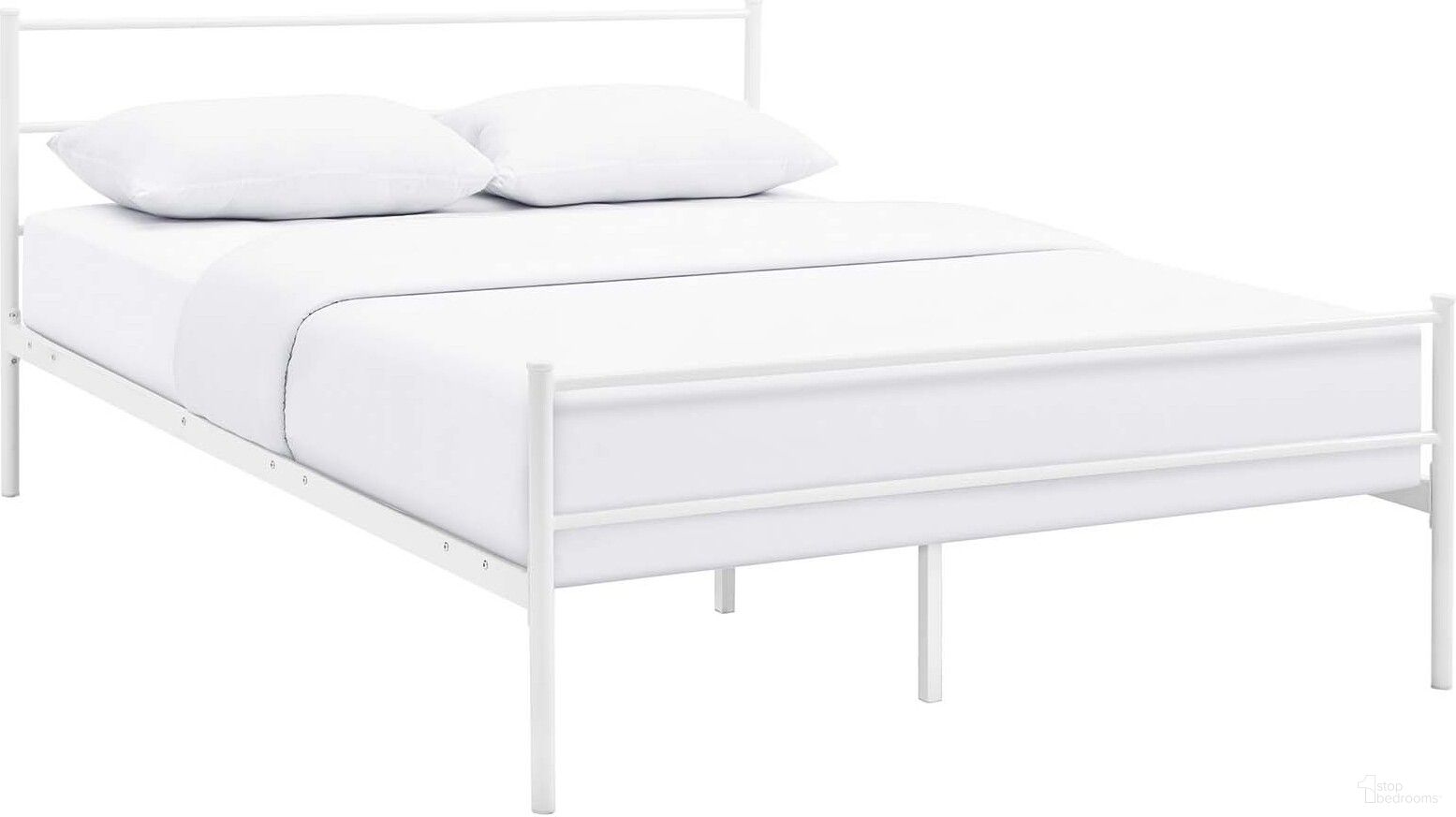 The appearance of Alina White Full Platform Bed Frame designed by Modway in the modern / contemporary interior design. This white piece of furniture  was selected by 1StopBedrooms from Alina Collection to add a touch of cosiness and style into your home. Sku: MOD-5552-WHI-1;MOD-5552-WHI-2. Material: Steel. Bed Size: Full.