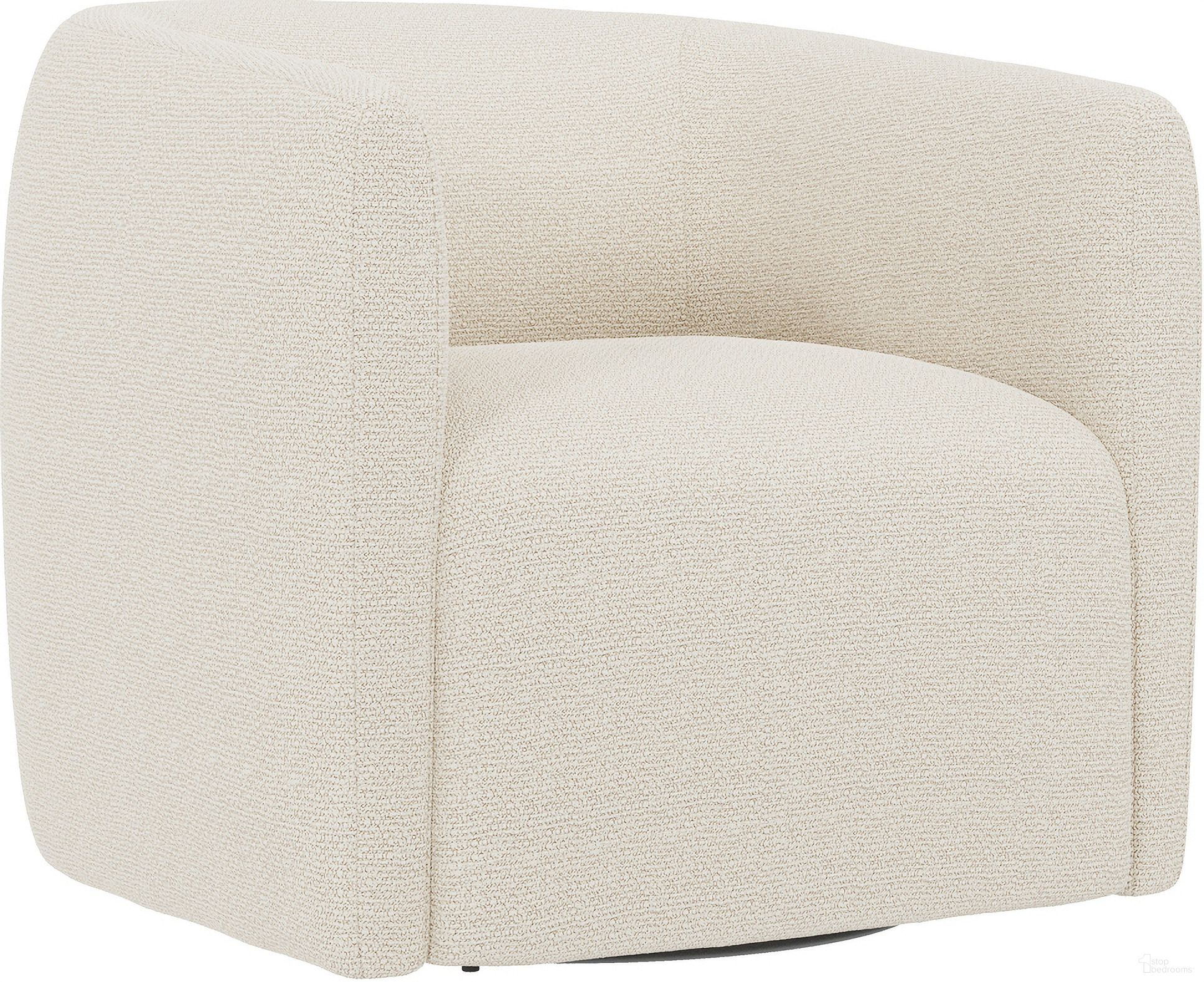 The appearance of Aline Chenille Fabric Swivel Chair In Beige designed by Bernhardt in the modern / contemporary interior design. This cream chenille piece of furniture  was selected by 1StopBedrooms from Alana Collection to add a touch of cosiness and style into your home. Sku: B6923S_1345-002. Material: Wood. Upholstery Material: Chenille.
