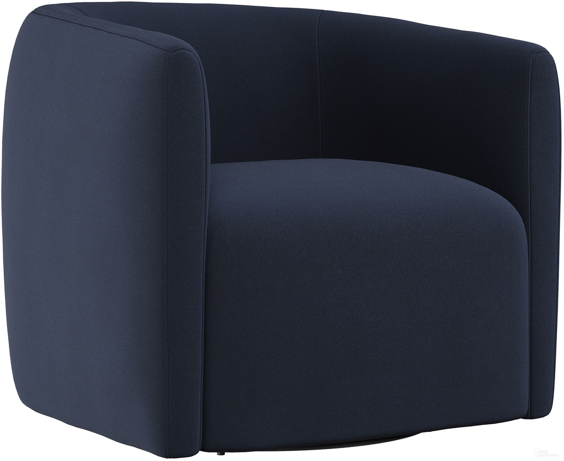 The appearance of Aline Fabric Swivel Chair In Blue designed by Bernhardt in the modern / contemporary interior design. This blue velvet piece of furniture was selected by 1StopBedrooms from Alana Collection to add a touch of cosiness and style into your home. Sku: B6923S_1580-444. Material: Wood. Upholstery Material: Velvet.