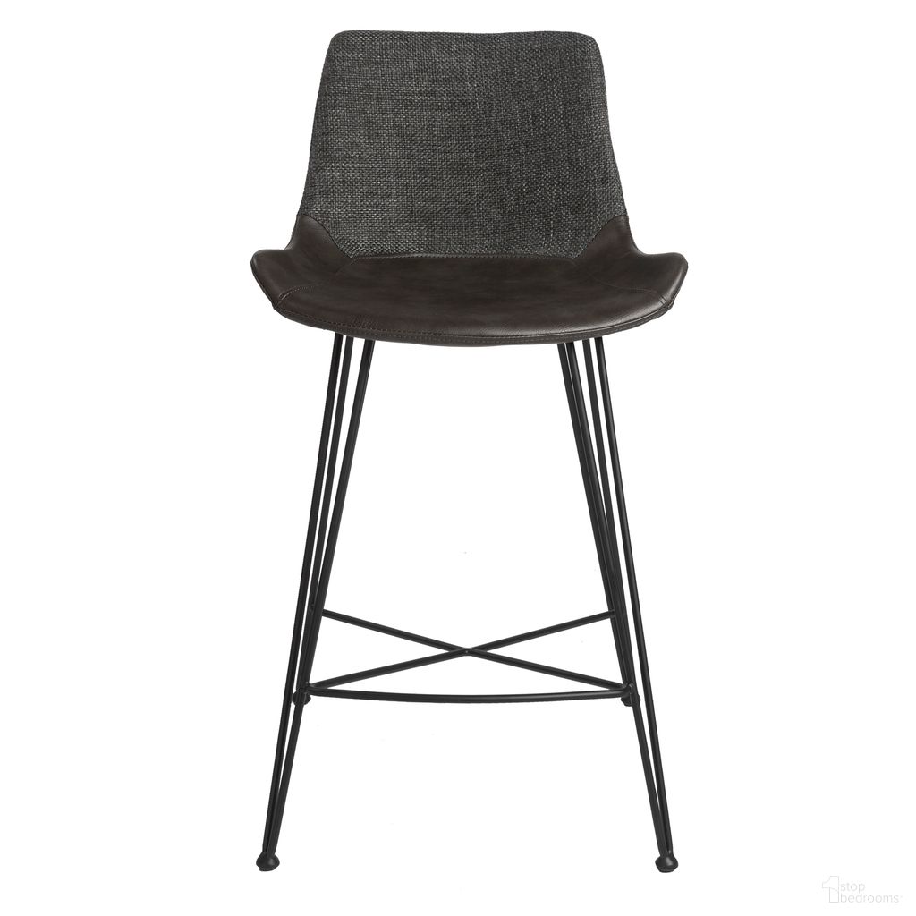 The appearance of Alisa Counter Stool In Charcoal Gray designed by Euro Style in the modern / contemporary interior design. This charcoal gray piece of furniture was selected by 1StopBedrooms from Alisa Collection to add a touch of cosiness and style into your home. Sku: 17647DKGRY. Material: Fabric.
