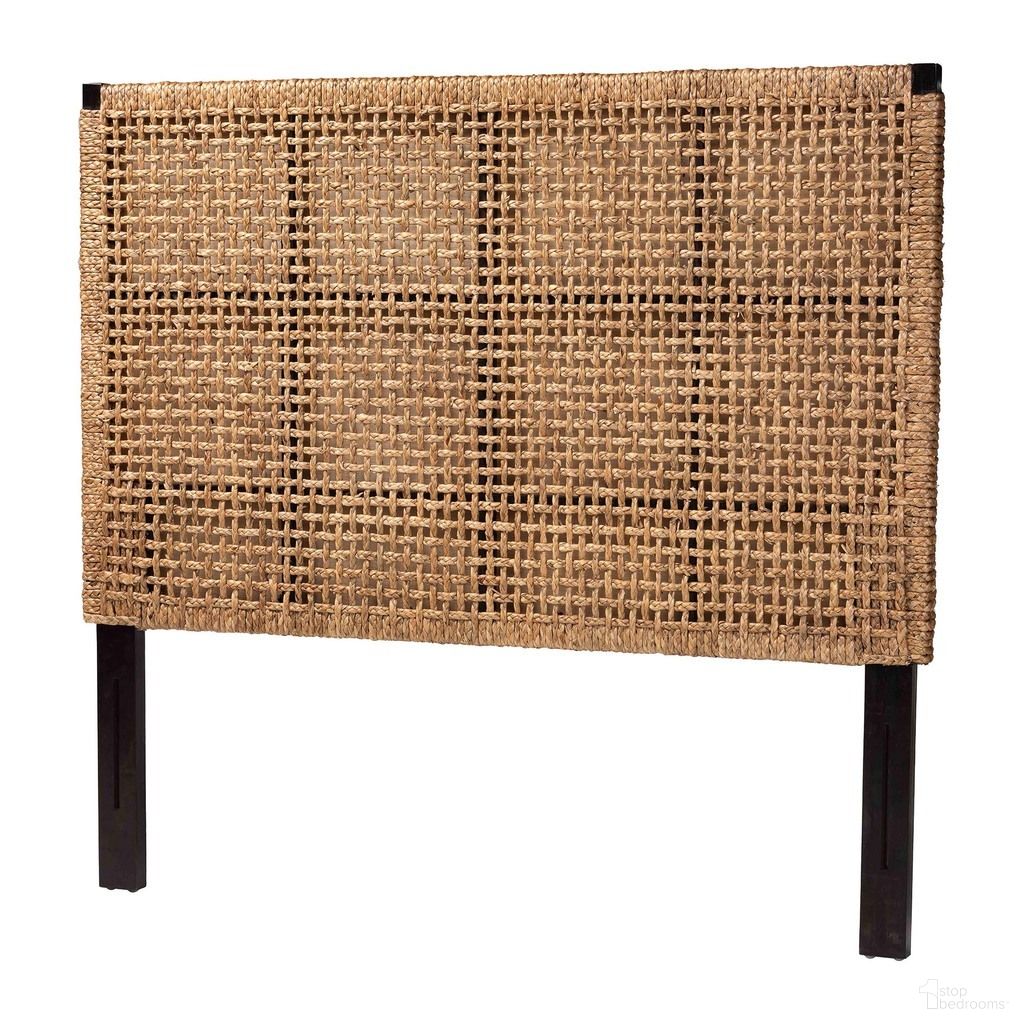 The appearance of Alise Seagrass and Wood King Headboard In Natural Brown and Dark Brown designed by Baxton Studio in the bohemian interior design. This natural brown/dark brown piece of furniture  was selected by 1StopBedrooms from Alise Collection to add a touch of cosiness and style into your home. Sku: Alise-Seagrass-HB-King-KD. Bed Size: King. Material: Mahogany.