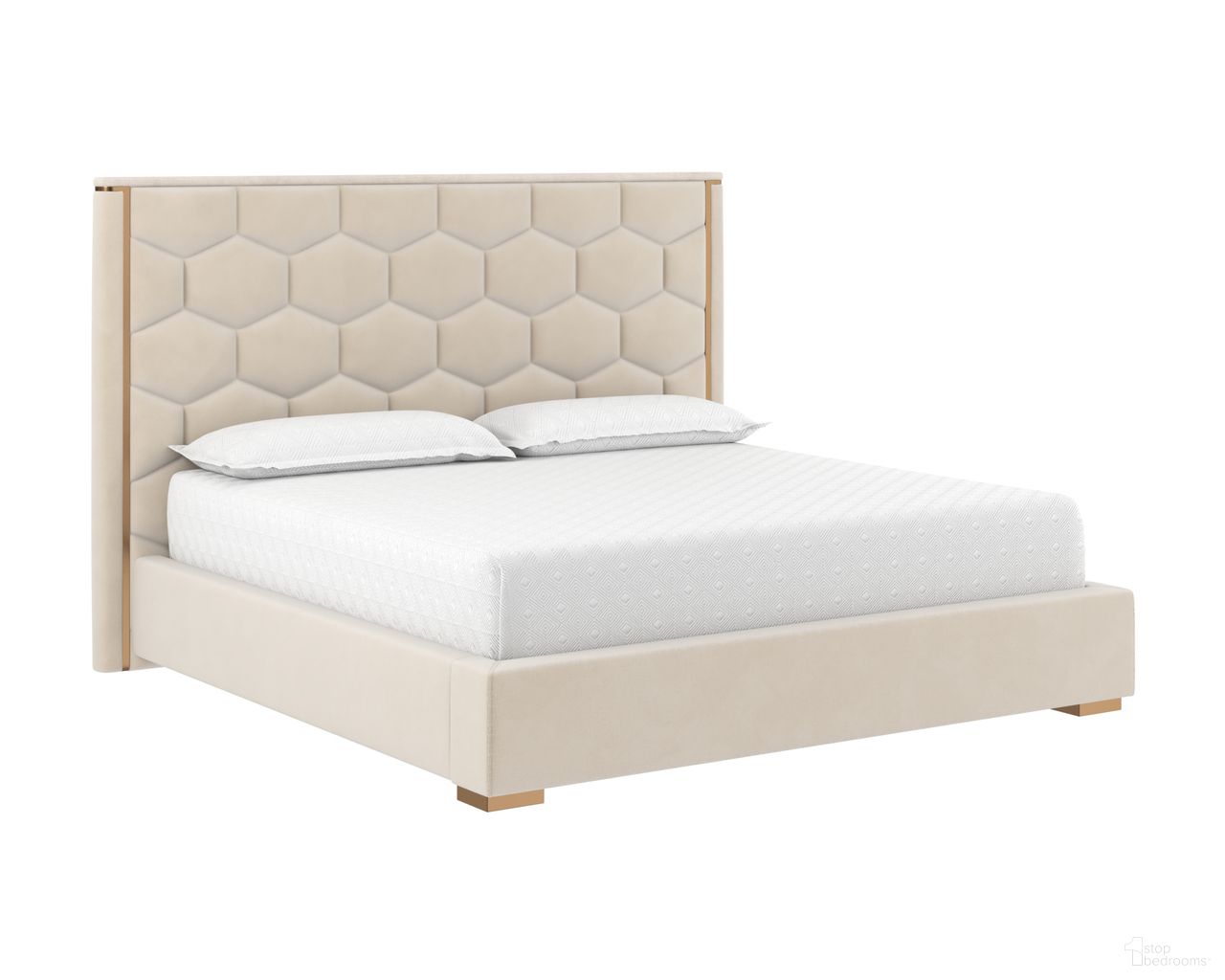 Alisha King Platform Bed In Meg Taupe