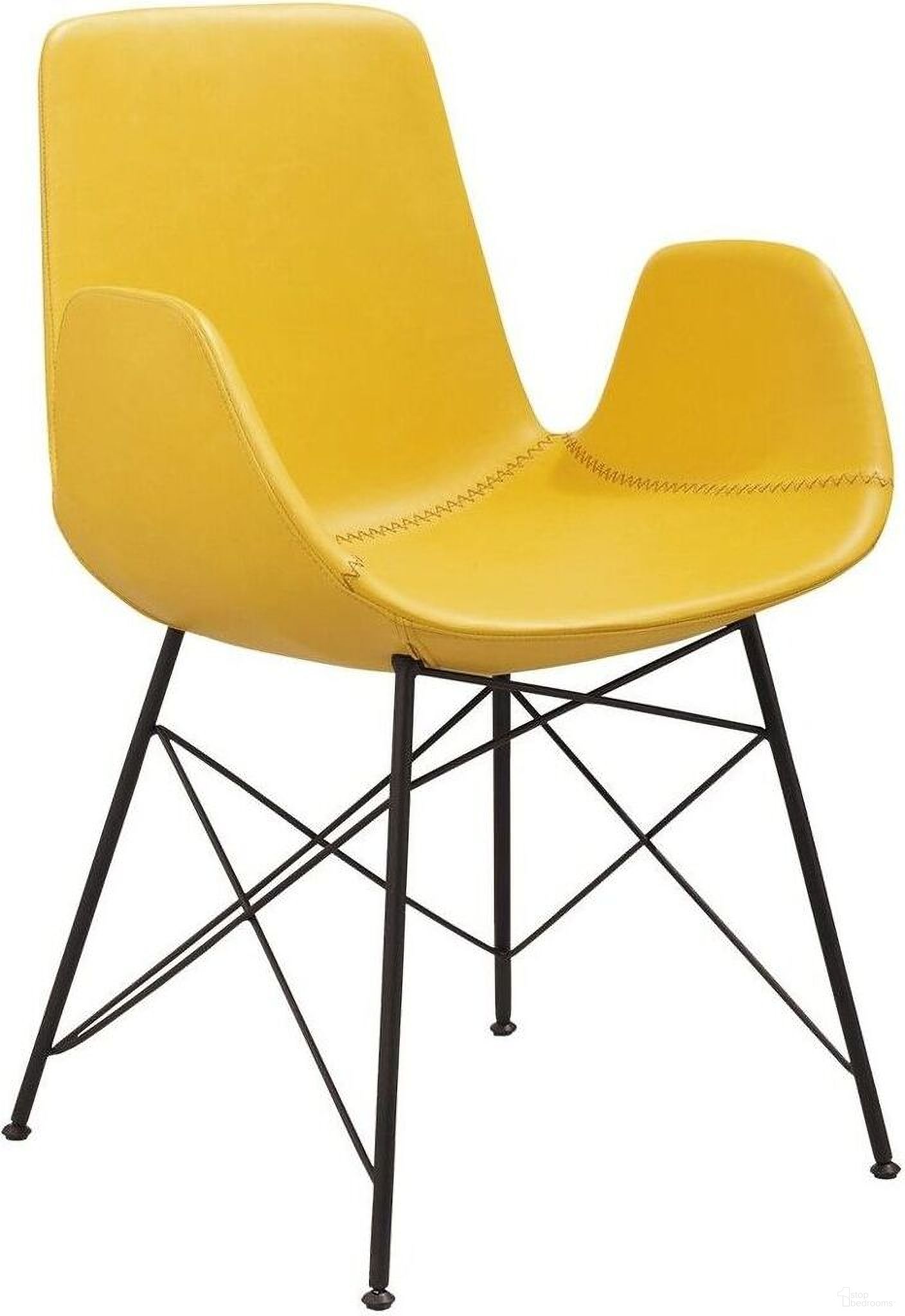 The appearance of low Dining Arm Chair In Yellow designed by Bellini Modern Living in the modern / contemporary interior design. This yellow piece of furniture was selected by 1StopBedrooms from Alison Collection to add a touch of cosiness and style into your home. Sku: Alison YEL. Chair Type: Arm Chair.