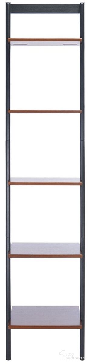 Allaire 5 Tier Leaning Etagere in Honey Brown