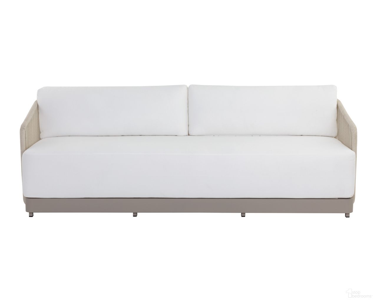 Allariz Sofa In Greige and Stinson White