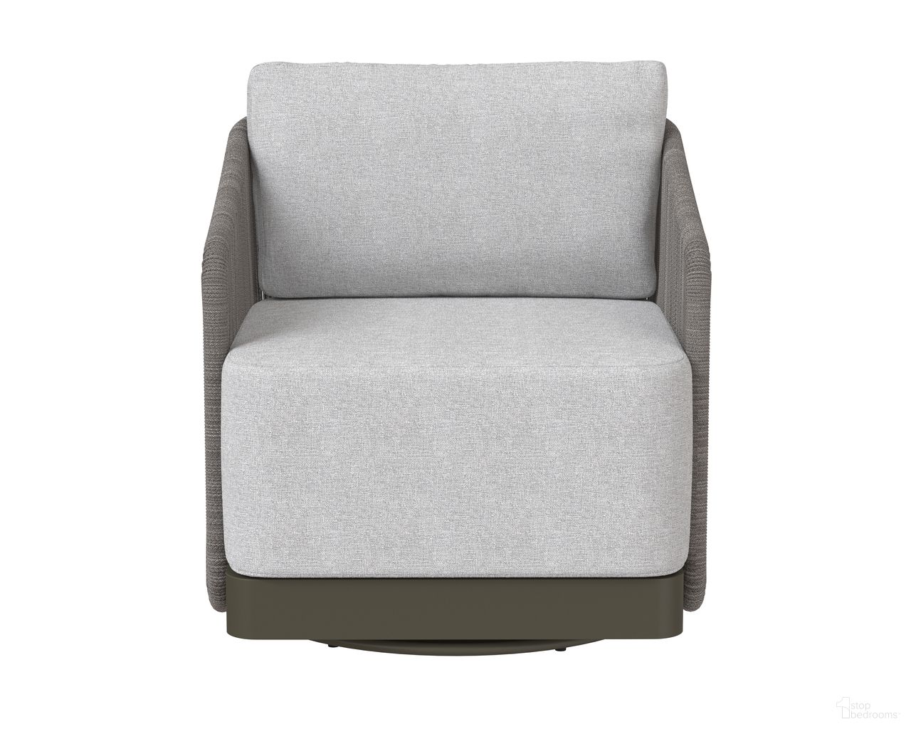 Allariz Swivel Armchair In Warm Grey and Gracebay Light Grey