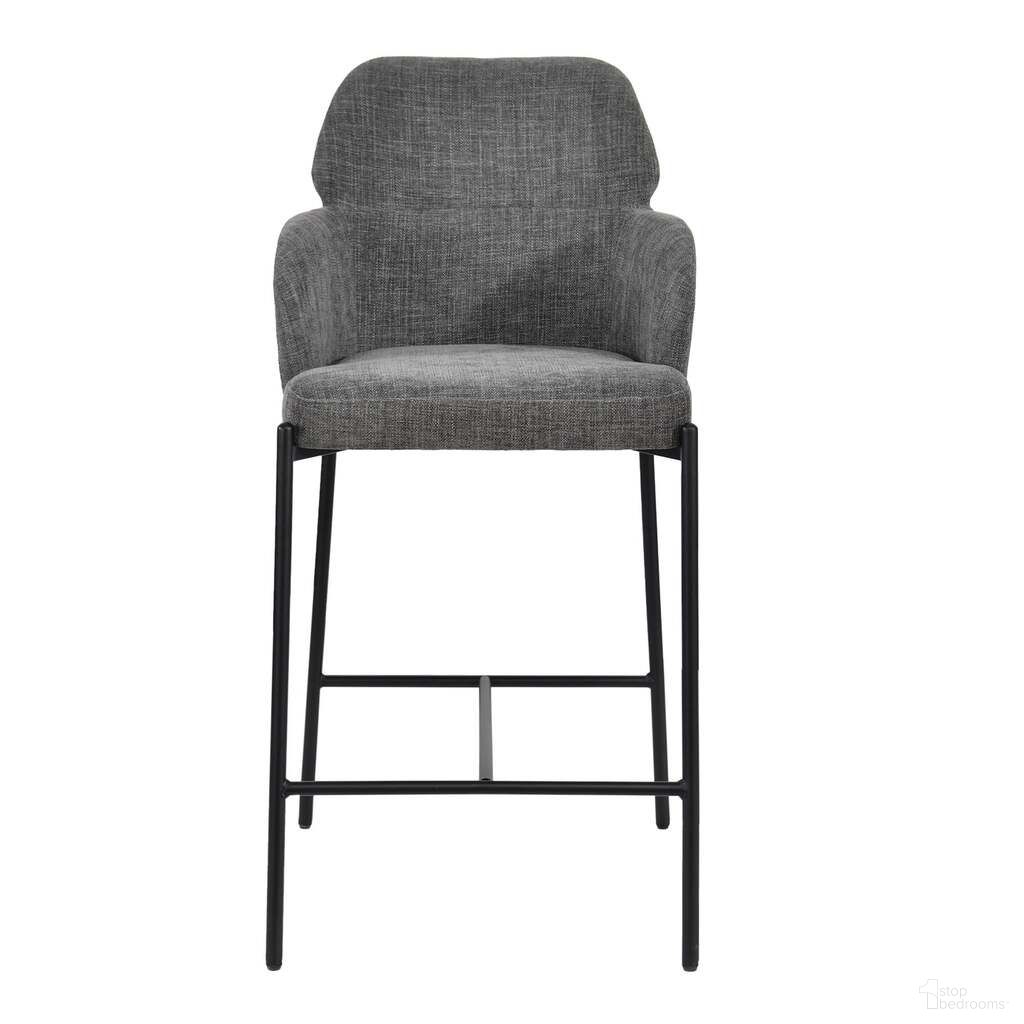 The appearance of Allegra Counter Stool Set of 2 In Graphite and Black designed by LH Imports in the modern / contemporary interior design. This graphite and black piece of furniture was selected by 1StopBedrooms from Allegra Collection to add a touch of cosiness and style into your home. Sku: ALG026-GRA. Material: Polyester.