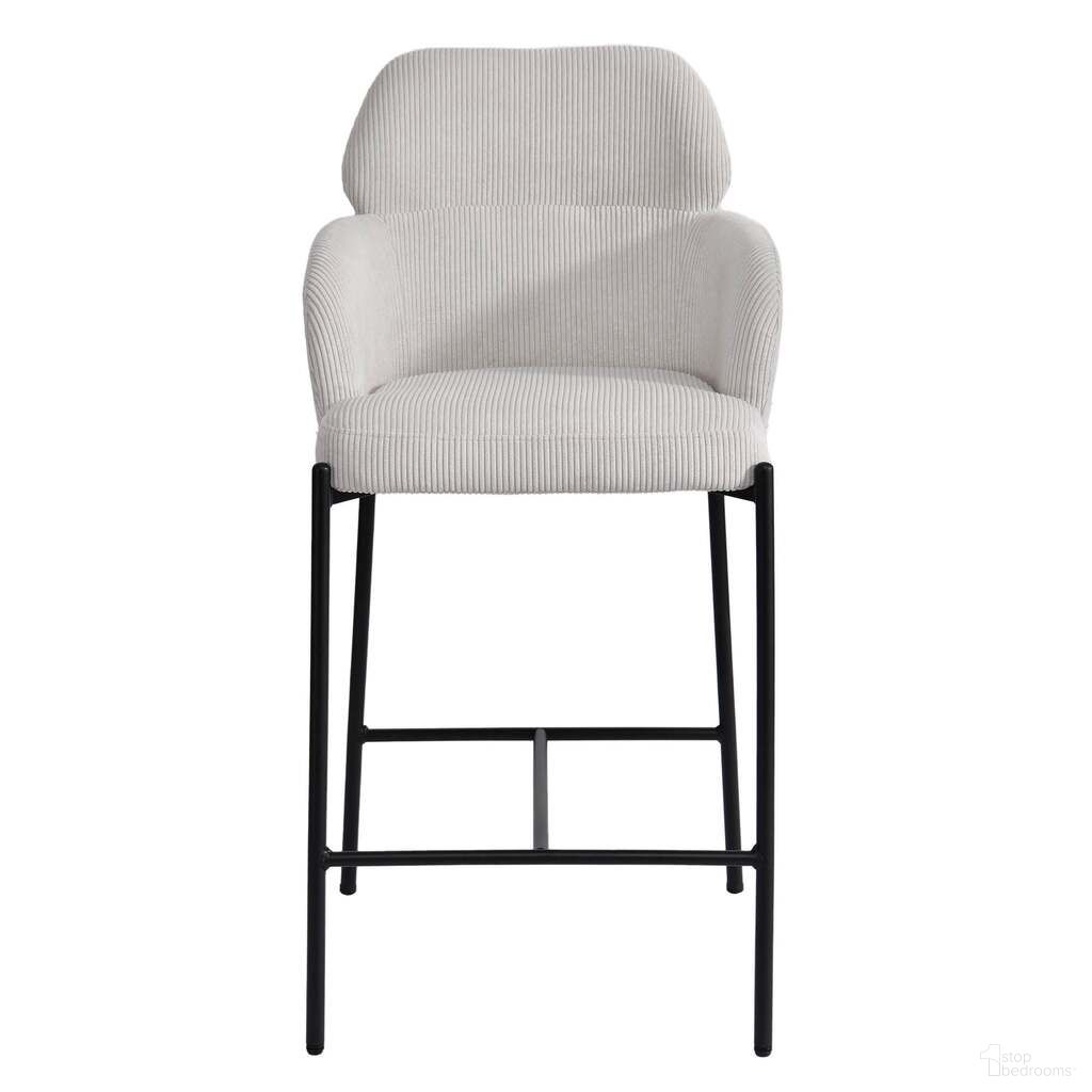 The appearance of Allegra Counter Stool Set of 2 In White and Black designed by LH Imports in the modern / contemporary interior design. This white/black piece of furniture  was selected by 1StopBedrooms from Allegra Collection to add a touch of cosiness and style into your home. Sku: ALG026-CGR. Material: Polyester.
