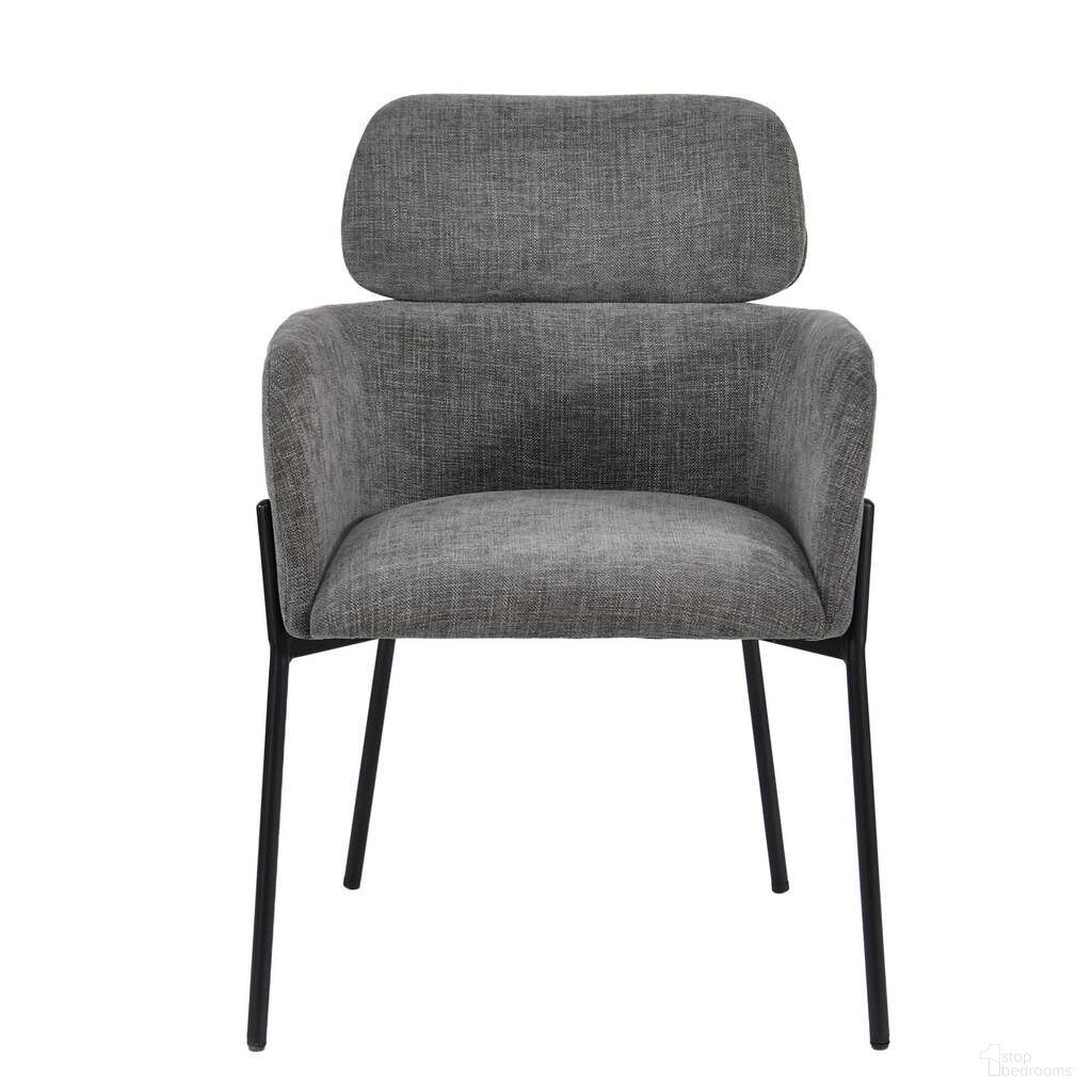 The appearance of Allegra Dining Chair In Graphite and Black designed by LH Imports in the modern / contemporary interior design. This graphite and black piece of furniture was selected by 1StopBedrooms from Allegra Collection to add a touch of cosiness and style into your home. Sku: ALG025-GRA. Material: Polyester. Chair Type: Arm Chair.