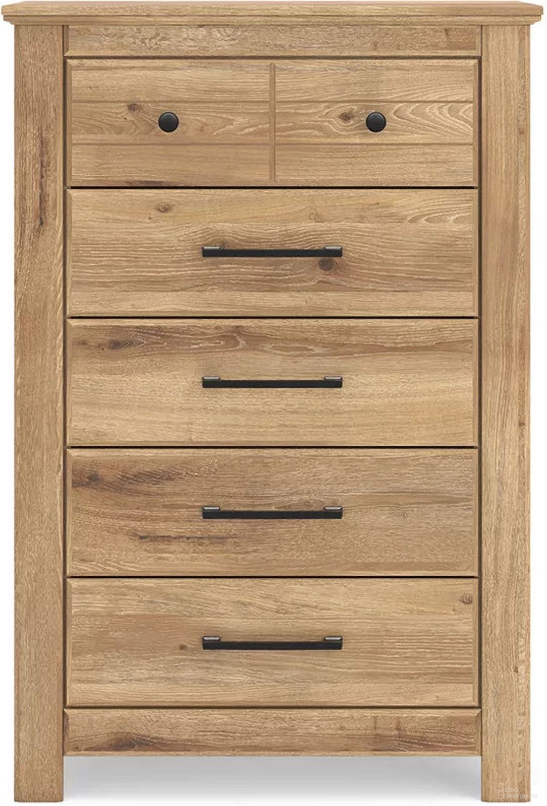 The appearance of Allihauser Chest of Drawers In Tan designed by Signature Design by Ashley in the transitional interior design. This tan piece of furniture was selected by 1StopBedrooms from Allihauser Collection to add a touch of cosiness and style into your home. Sku: NCB1170-46. Material: Wood.
