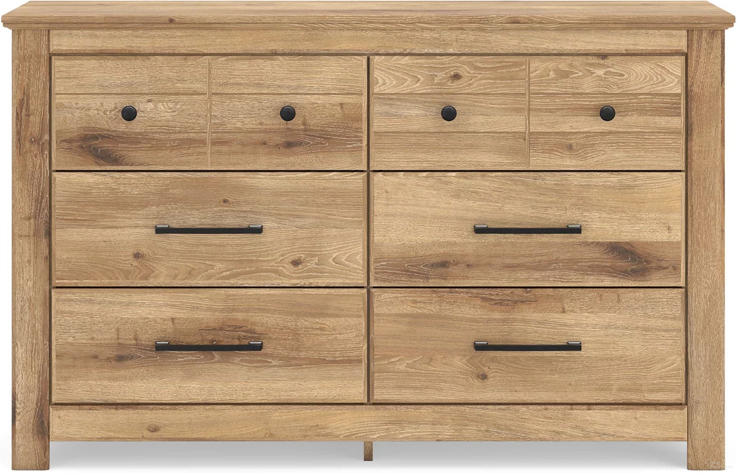 The appearance of Allihauser Dresser In Tan designed by Signature Design by Ashley in the transitional interior design. This tan piece of furniture was selected by 1StopBedrooms from Allihauser Collection to add a touch of cosiness and style into your home. Sku: NCB1170-31. Material: Wood.