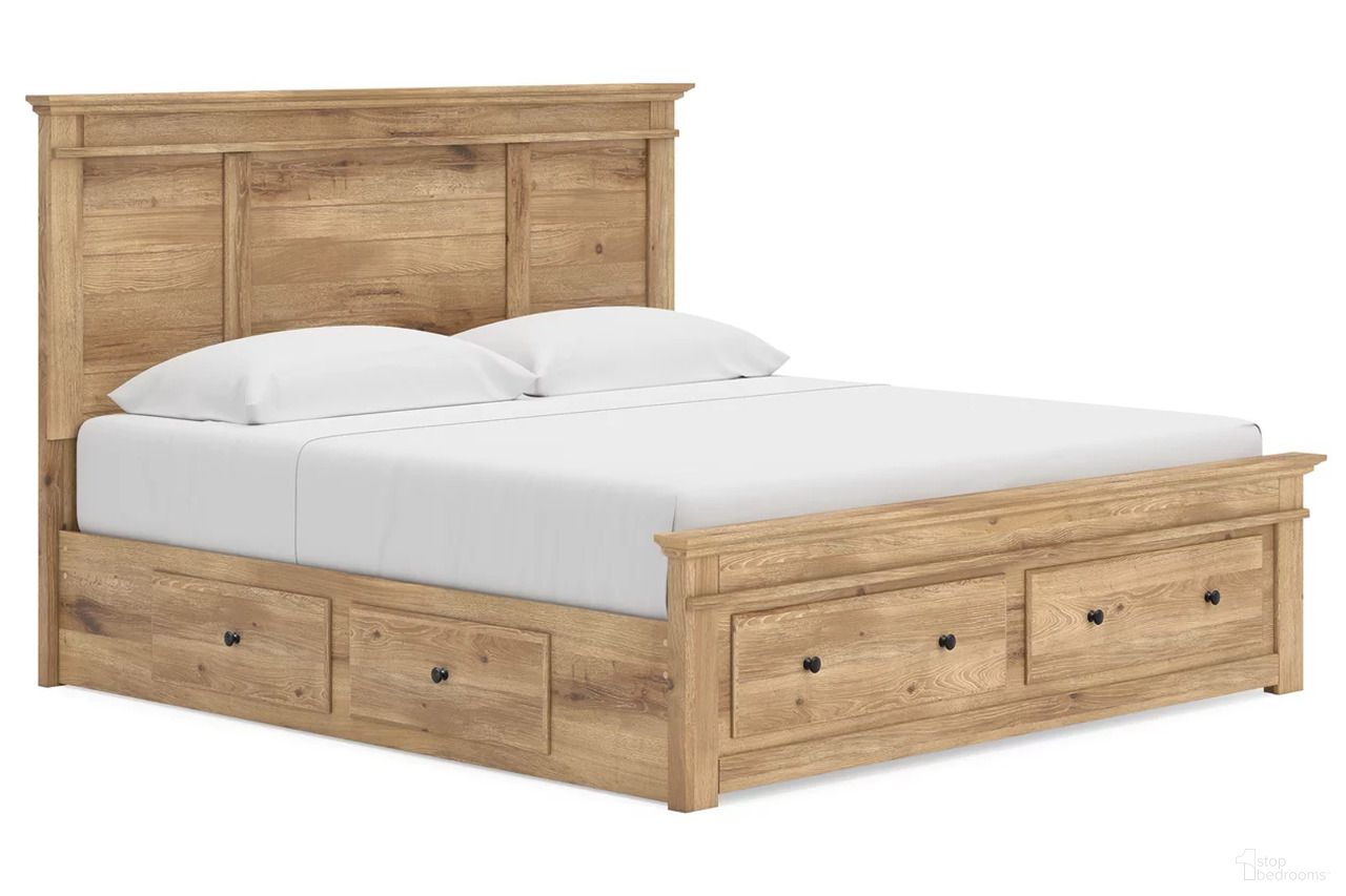 The appearance of Allihauser King Panel Storage Bed In Tan designed by Signature Design by Ashley in the transitional interior design. This tan piece of furniture was selected by 1StopBedrooms from Allihauser Collection to add a touch of cosiness and style into your home. Sku: B100-14;NCB1170-56S;NCB1170-58;NCB1170-60;NCB1170-95. Bed Type: Storage Bed. Bed Size: King.