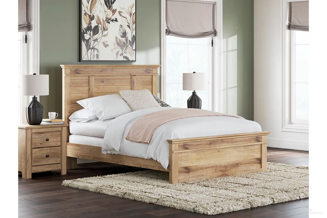 Allihauser Panel Bedroom Set In Tan
