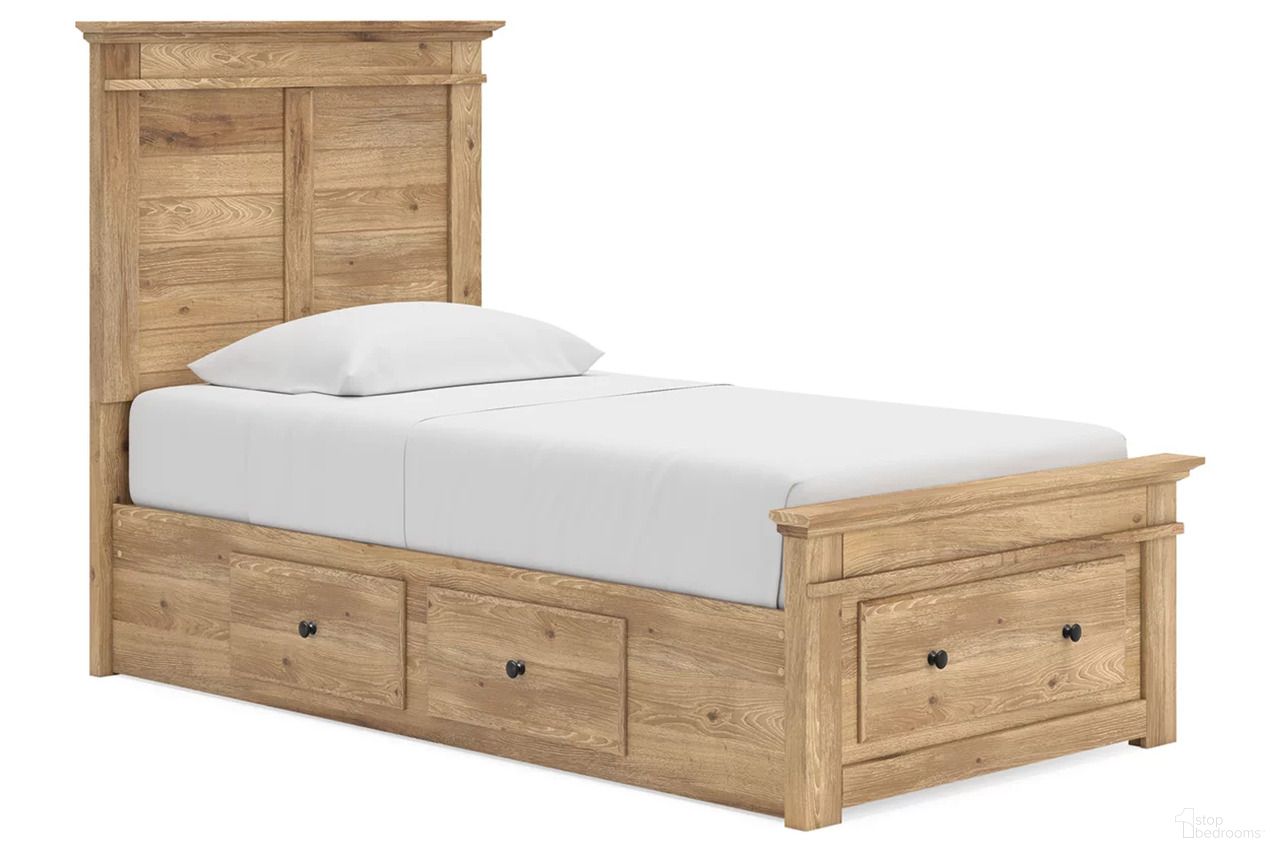 The appearance of Allihauser Twin Panel Storage Bed In Tan designed by Signature Design by Ashley in the transitional interior design. This tan piece of furniture was selected by 1StopBedrooms from Allihauser Collection to add a touch of cosiness and style into your home. Sku: B100-11;NCB1170-50;NCB1170-52S;NCB1170-53;NCB1170-89. Bed Type: Panel Bed. Bed Size: Twin.