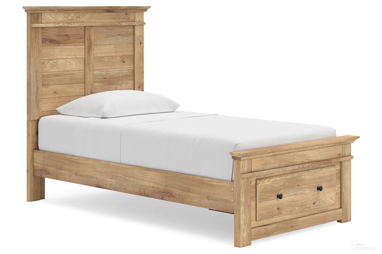 The appearance of Allihauser Twin Panel Storage Bed In Tan designed by Signature Design by Ashley in the transitional interior design. This tan piece of furniture was selected by 1StopBedrooms from Allihauser Collection to add a touch of cosiness and style into your home. Sku: B100-11;NCB1170-52S;NCB1170-53;NCB1170-89. Bed Type: Panel Bed. Bed Size: Twin.