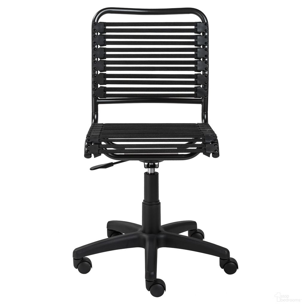 Allison Bungie Flat Low Back Office Chair In Black